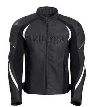 TRIUMPH Triple Motorjas Zwart / Wit 