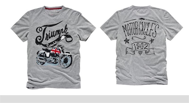 TRIUMPH Union Bike Tee Grey