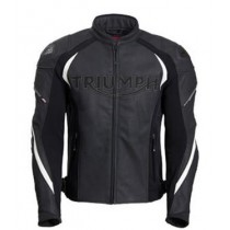 TRIUMPH Triple Motorjas Zwart / Wit 