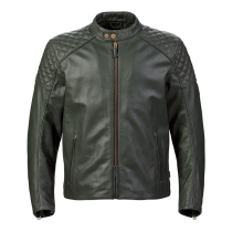 Triumph Braddan Leather Green Jacket